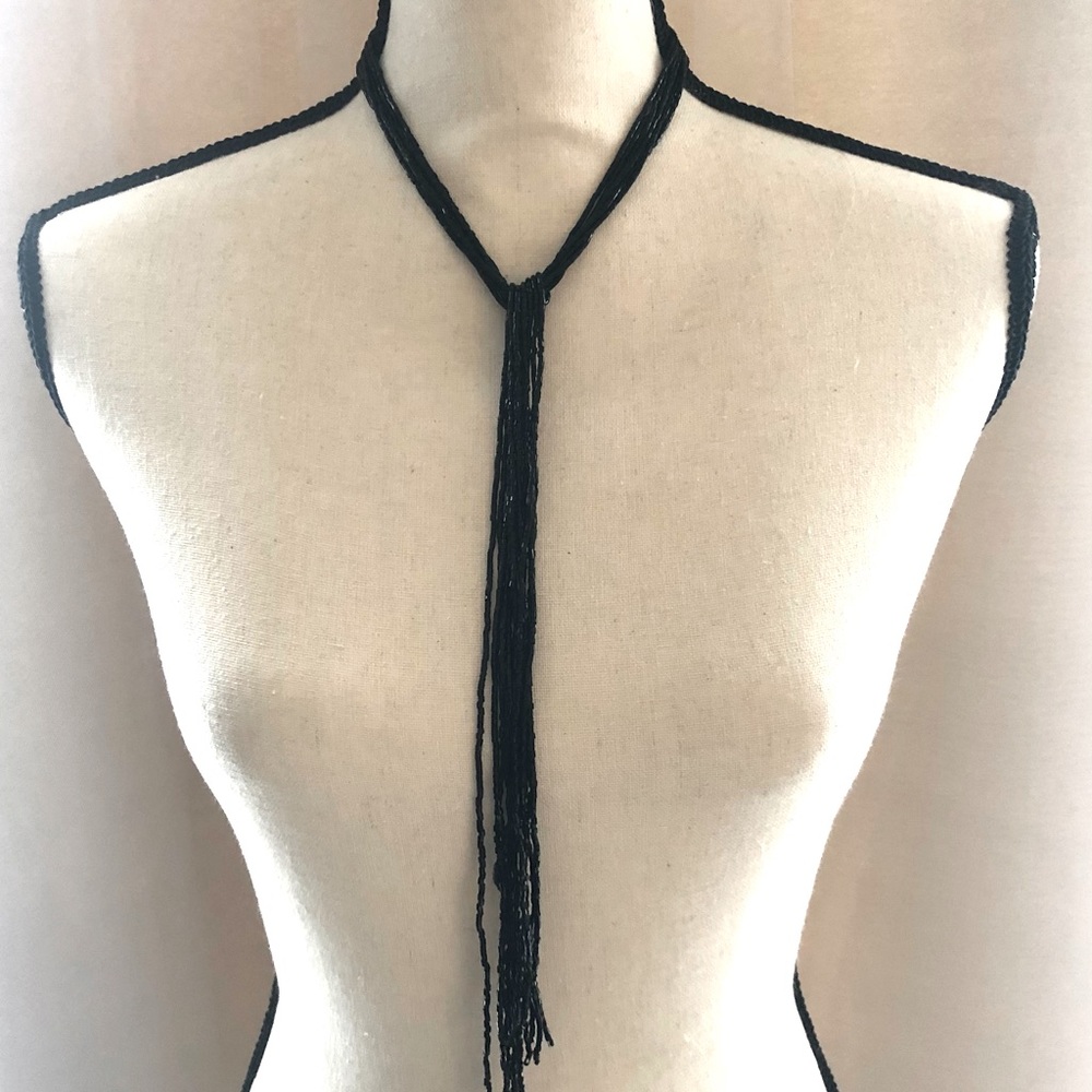 Glass Seed-bead Bolo Necklace